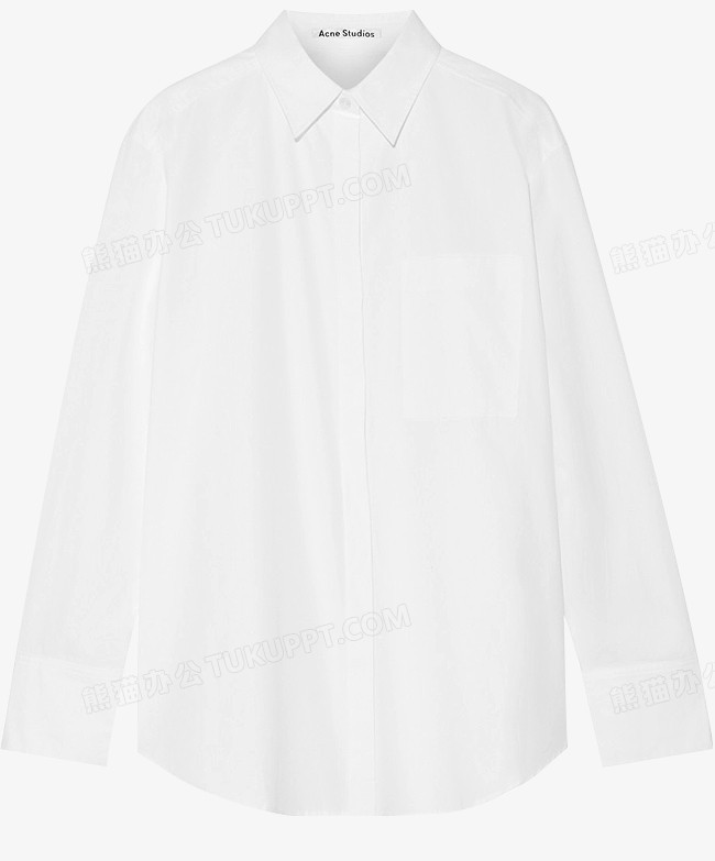 现代化白色衬衫简洁大方时尚感png图片素材下载