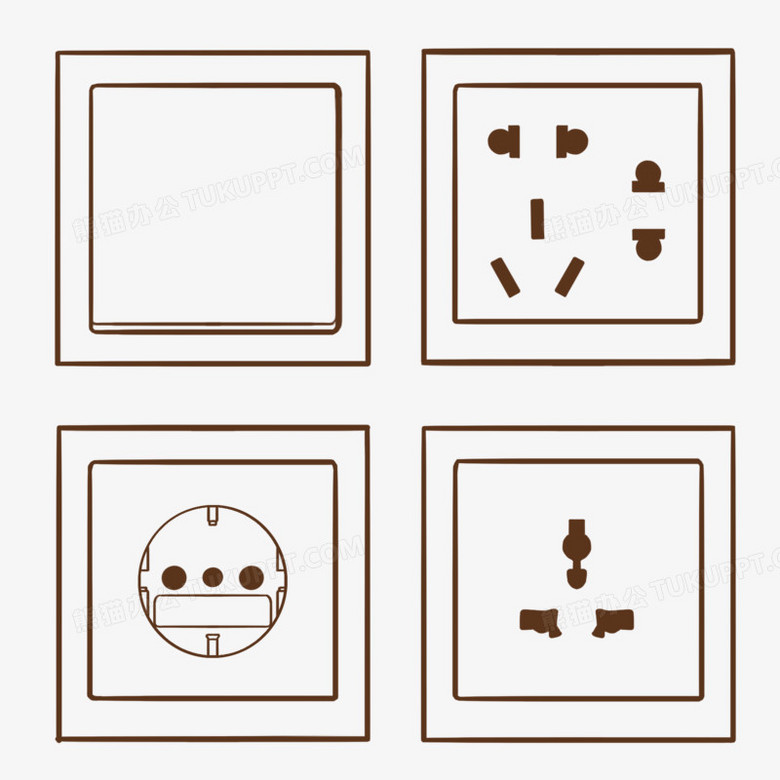 本作品全称为《卡通手绘一组开关装饰元素》,由迷南文化传媒(上海)