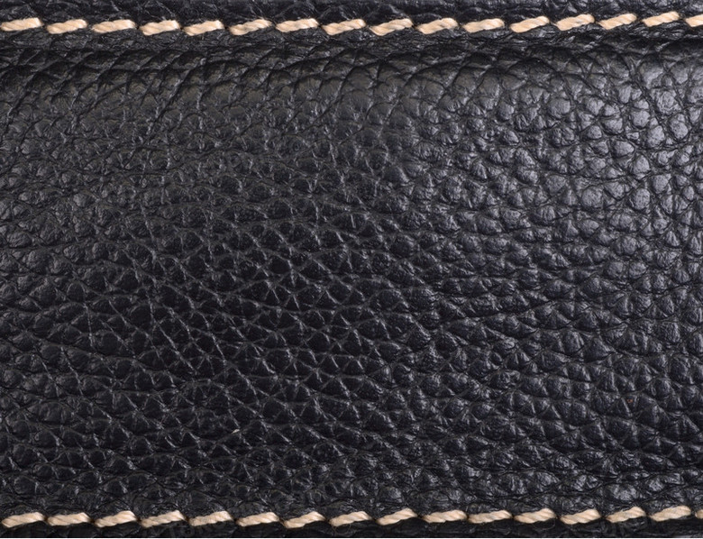 缝线的皮革背景