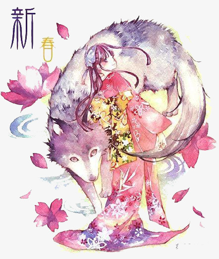 本作品内容为狼女孩,      