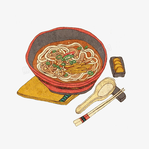 过桥米线手绘画scpng图片素材下载_手绘png_熊猫办公