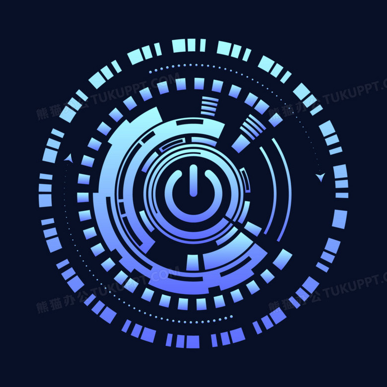 科技风未来感开关按钮图标元素