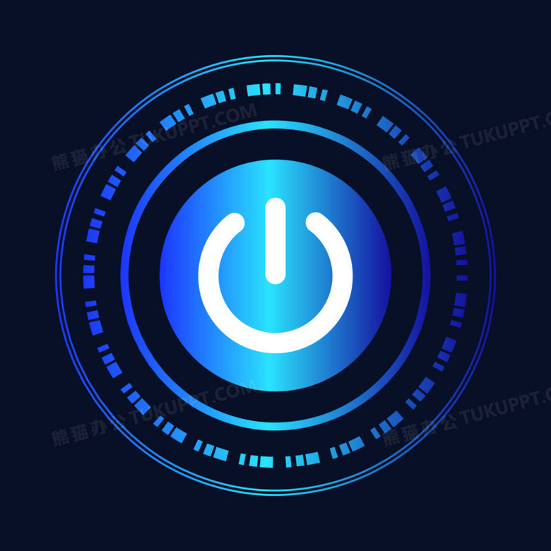 《手绘科技风开关播放按钮元素》,由迷南文化传媒(上海)有限公司设计