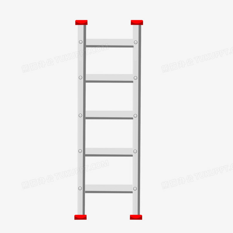 手绘卡通消防梯元素