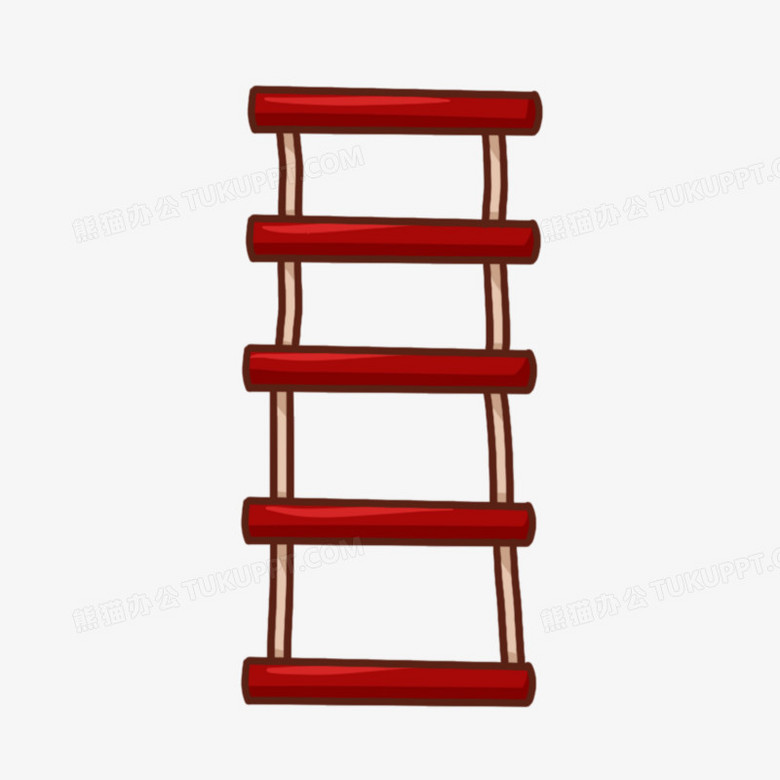 本作品全称为《红色卡通手绘消防用品救生梯创意元素》,使用adobe