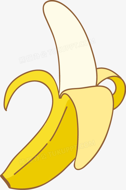 本作品全称为《黄色卡通手绘剥开了的香蕉创意元素,使用adobe