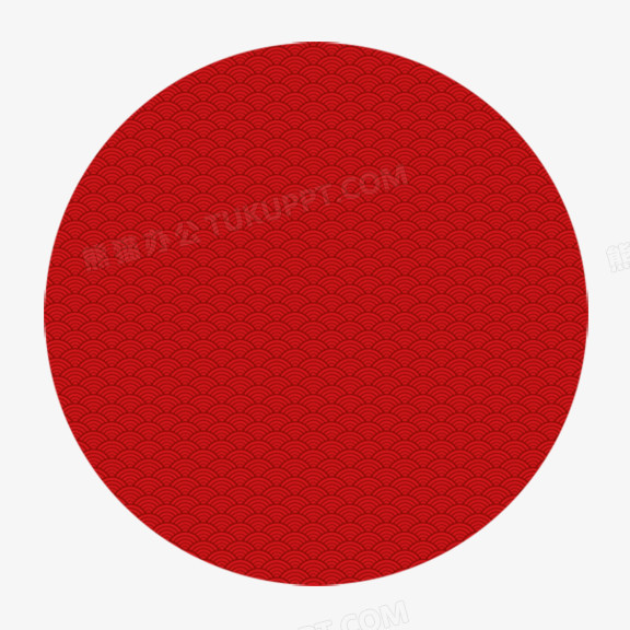 圆形红色底纹