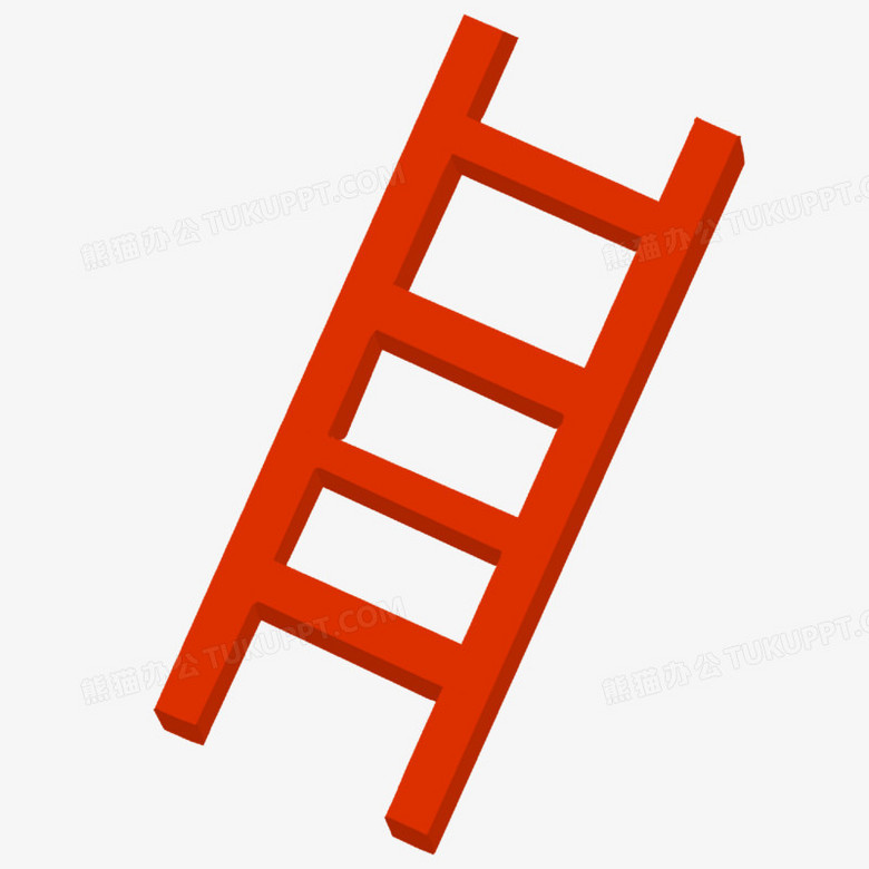 手绘卡通消防用品救生梯元素