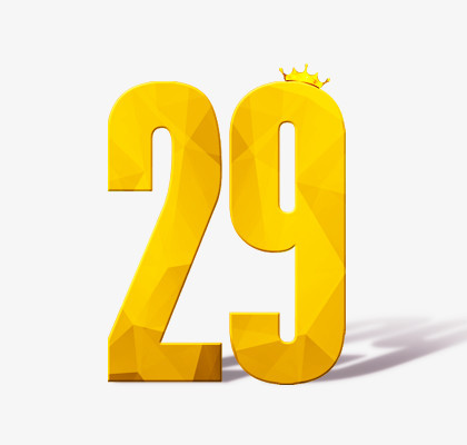 本作品全称为《简约风金色皇冠立体数字29创意艺术字素材》,在整个