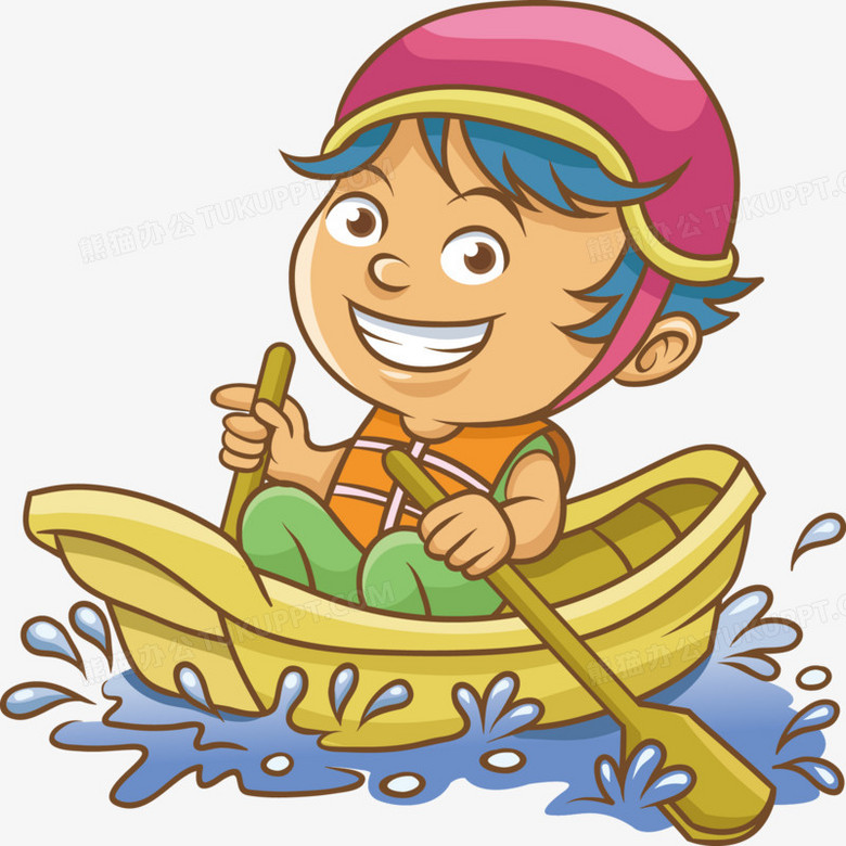 本作品全称为《彩色卡通手绘划船的小男生创意元素》,使用adobe