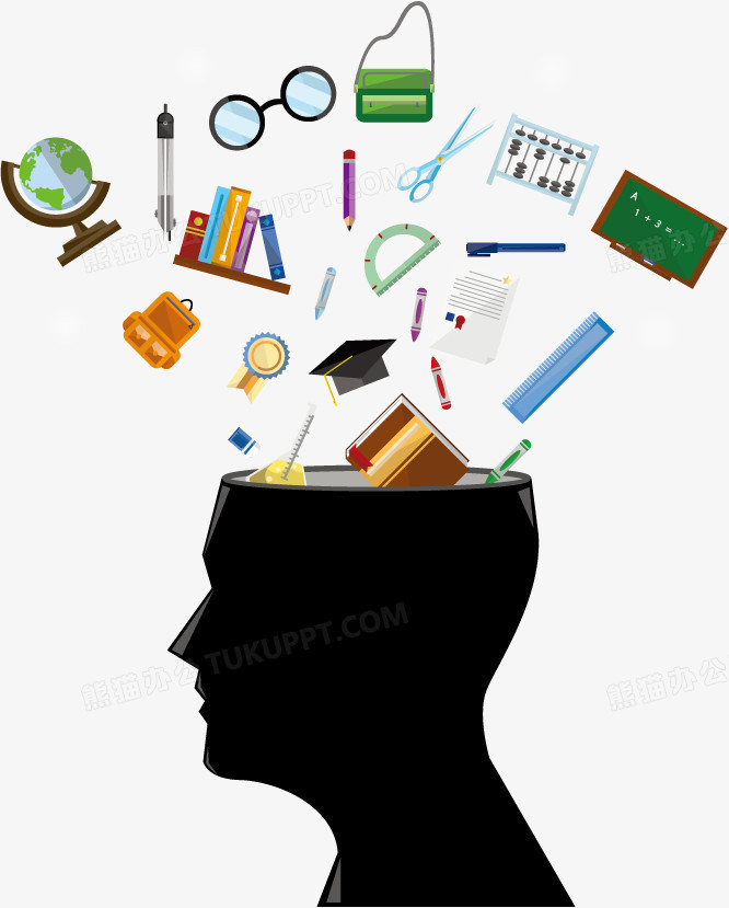 矢量创意大脑概念思维