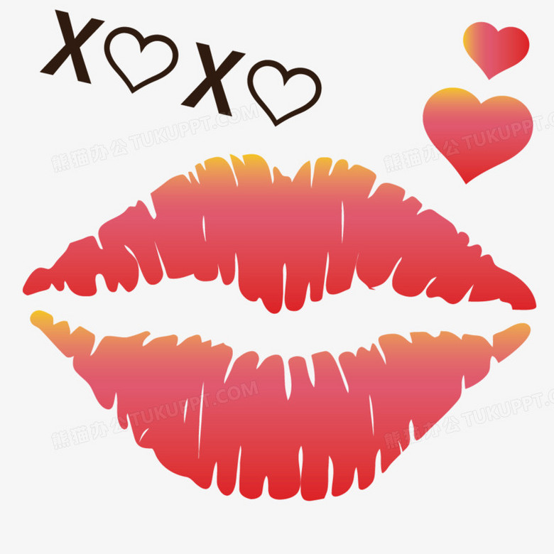 矢量艺术嘴唇图案
