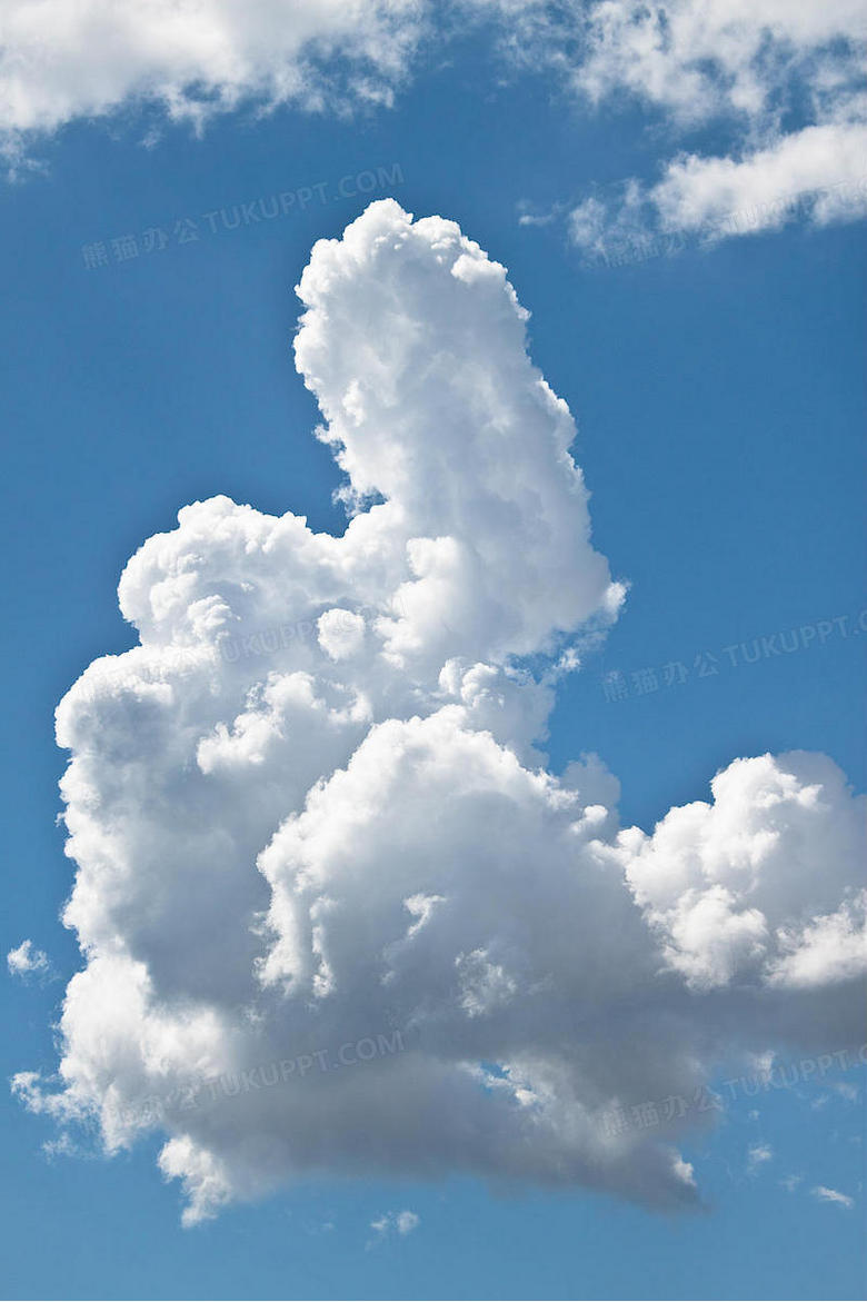 藍天白雲朵朵天空圖