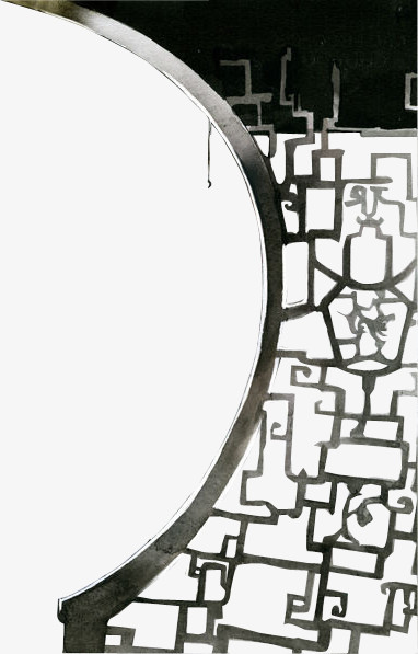 古风圆形门框装饰