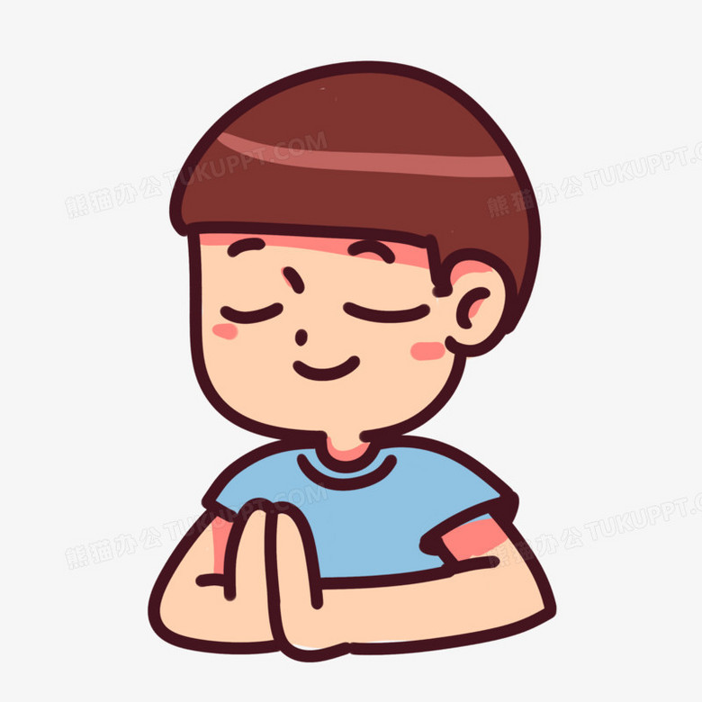 手绘卡通平静淡定表情包素材