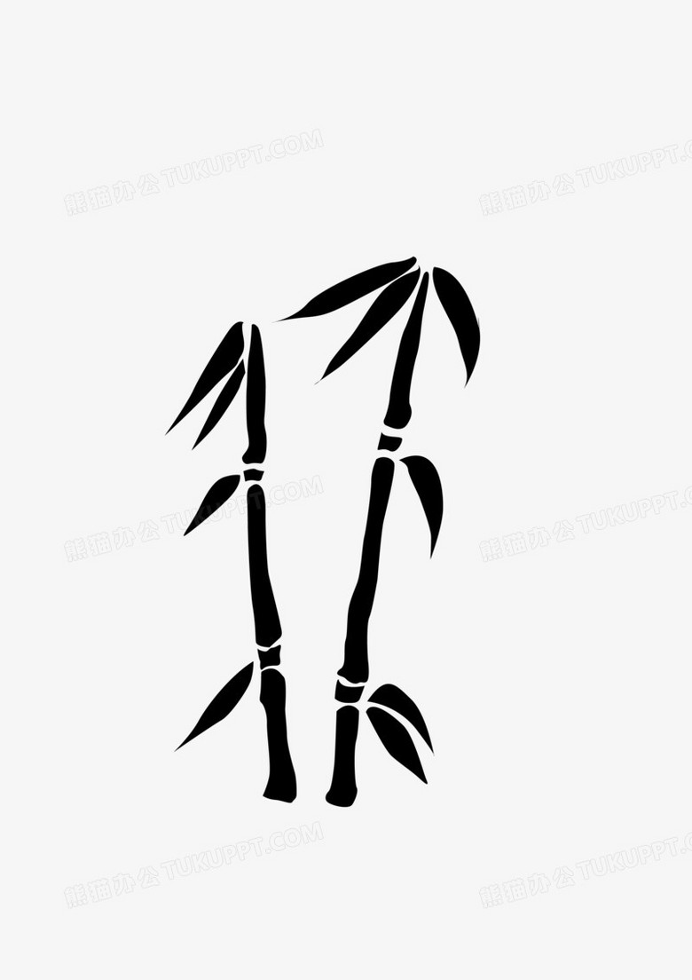 竹子竹叶水墨画中国画png图片素材免费下载 水墨画png 2480 3508像素 熊猫办公