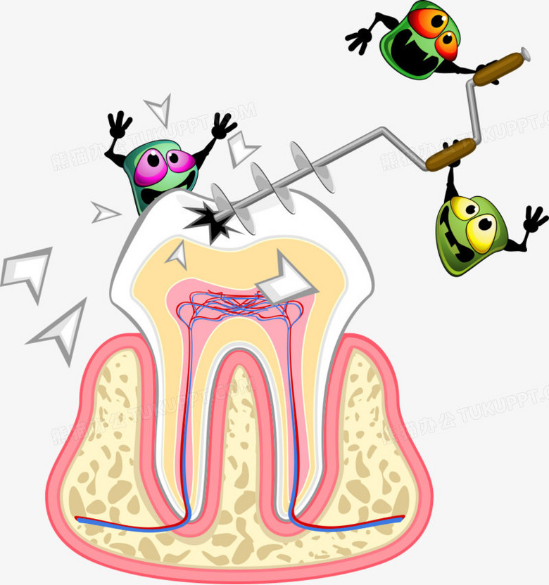 牙齿细菌简笔画图片