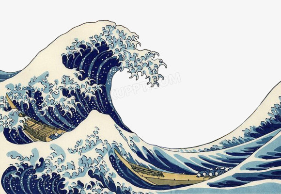 古风波浪装饰图片