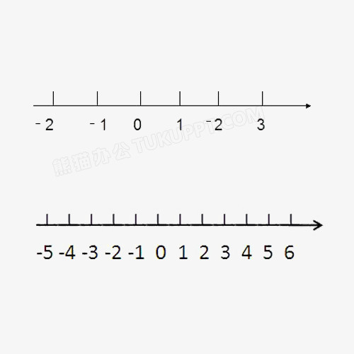 两条数轴图片素材