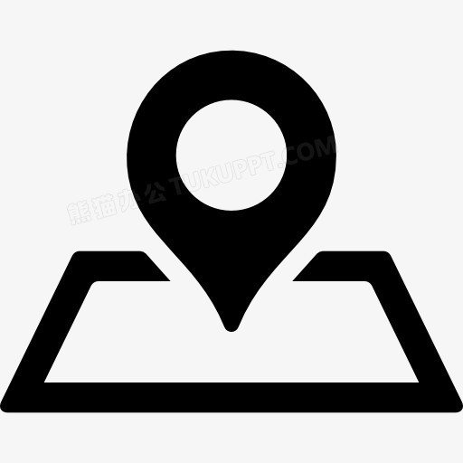 占位符地图透视和分析图标