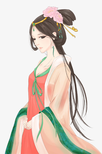 彩绘立绘古风高冷美女png图片素材下载_美女png_熊猫办公