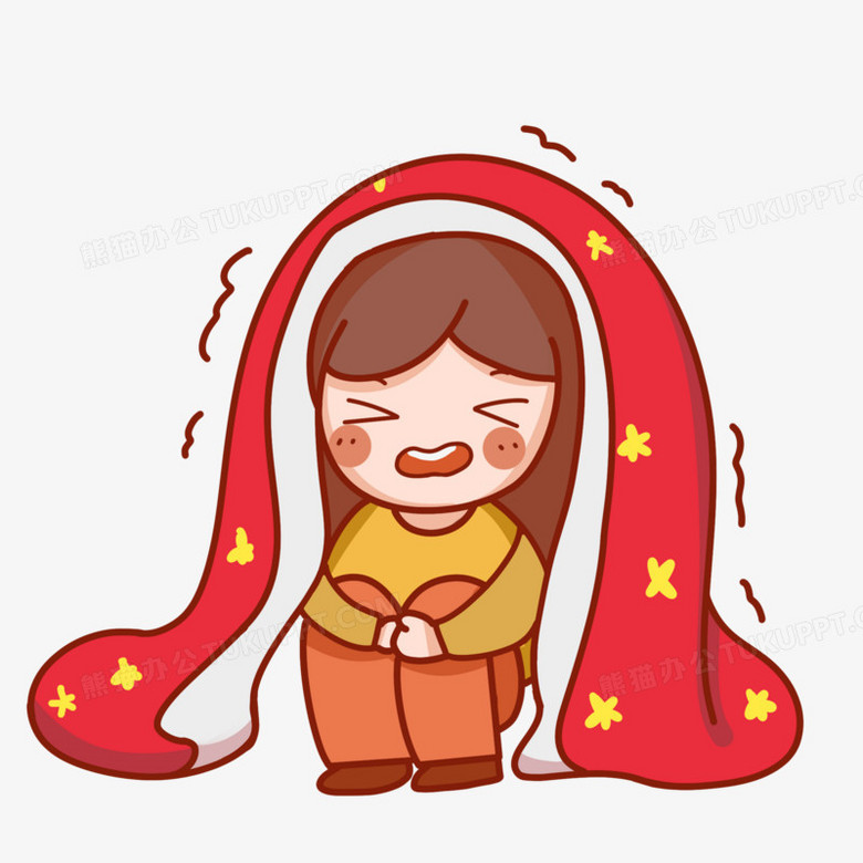 手绘卡通抗冻表情表免抠素材