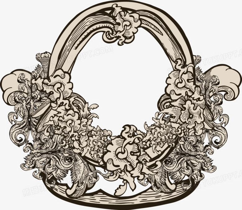 欧式花纹背景矢量素材