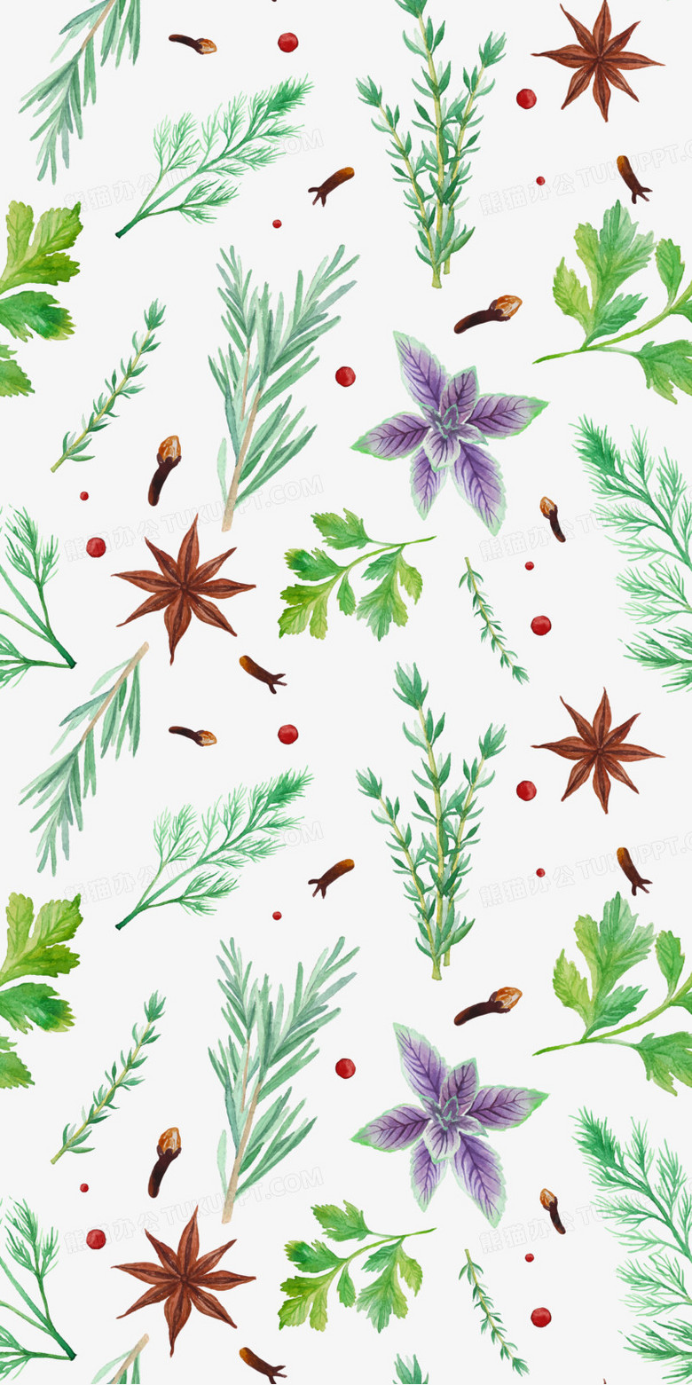 花草背景png图片素材下载 花草png 熊猫办公