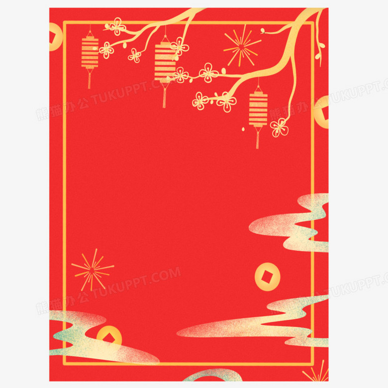 本作品全称为《红色中国手绘喜庆节日灯笼边框创意元素》,使用 adobe