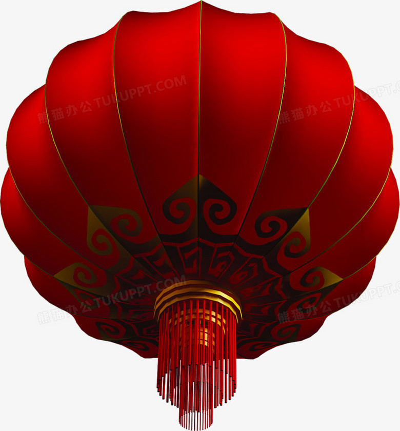 红色圆形灯笼质感纹理仰视角度