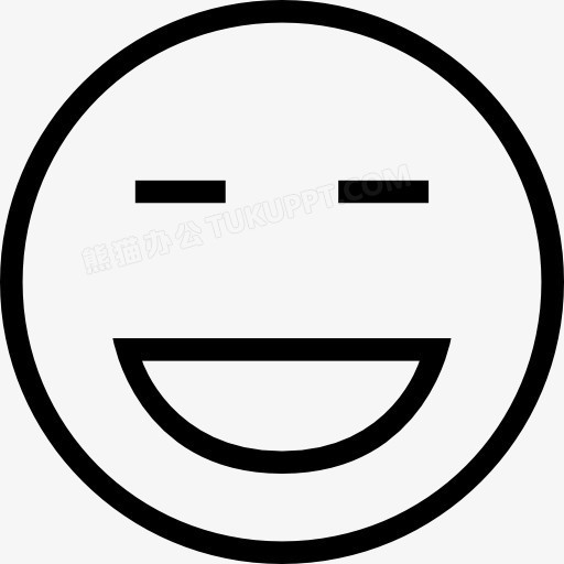 笑的表情脸部轮廓图标