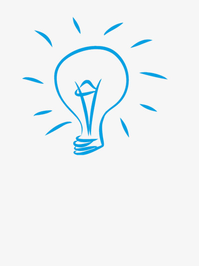 手绘电灯泡矢量图