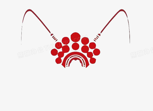 本作品全称为《简约红色中国戏剧创意元素》,在整个配色上使用红色