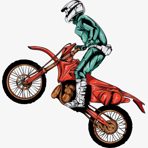 卡通摩托车挑战极限