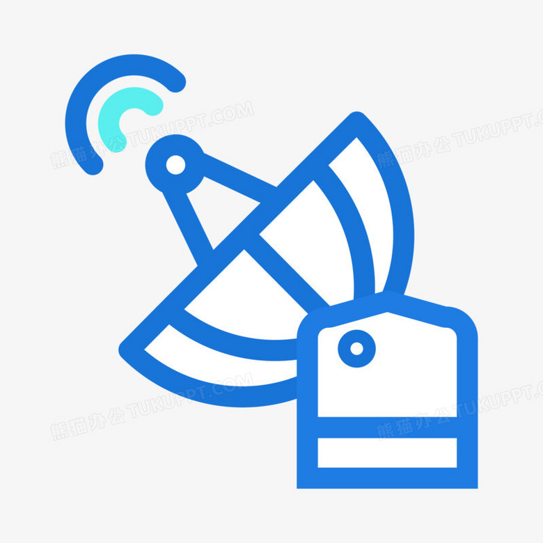 手绘矢量雷达图信号免抠素材