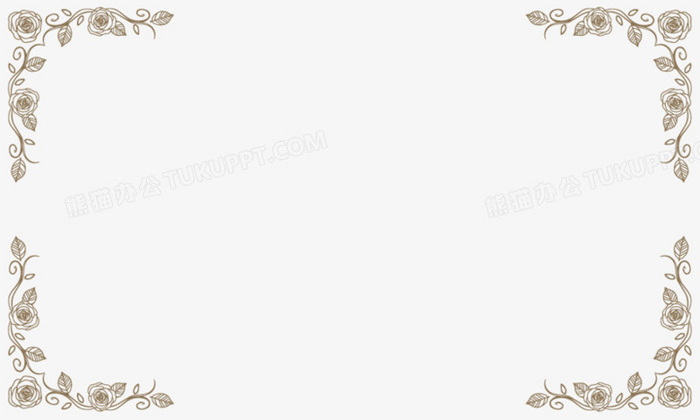 边角边框欧式花纹玫瑰