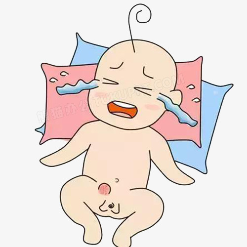 躺着的小孩哭闹素材