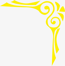 黄色中式花纹边框装饰