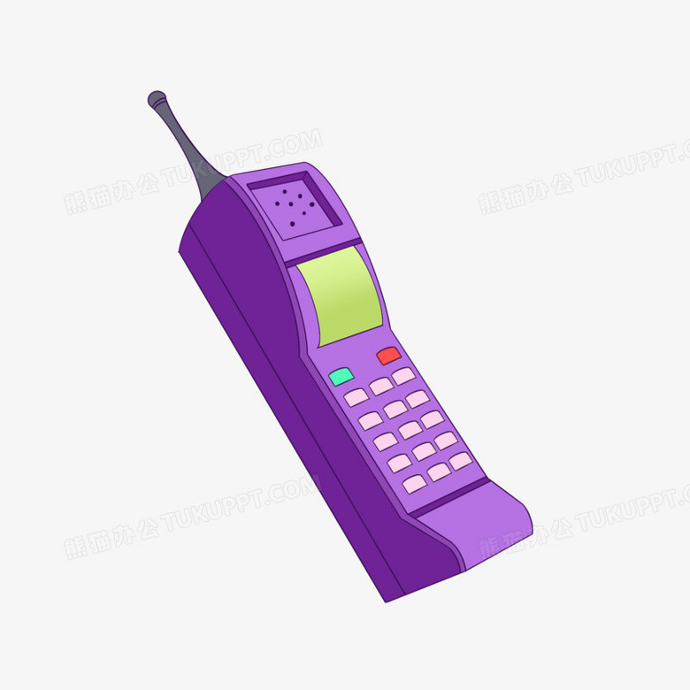 卡通手绘大哥大手机元素