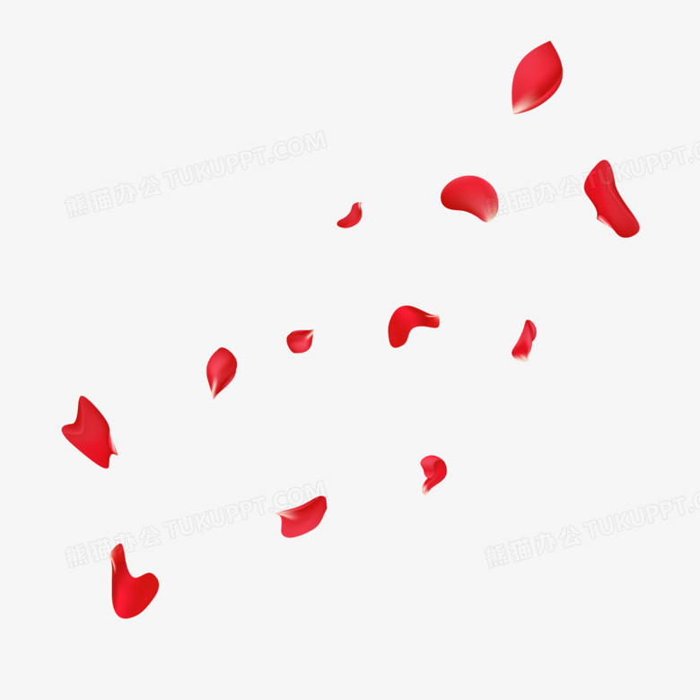 漂浮的玫瑰花瓣png图片素材下载 花瓣png 熊猫办公