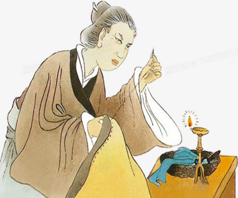 中式传统人物慈祥母亲