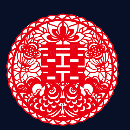 中国婚礼喜字剪纸素材图片
