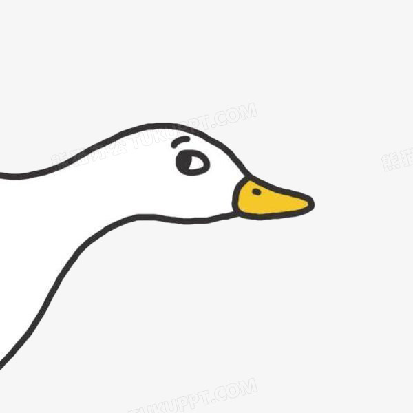 本作品全称为《黑色卡通手绘可爱呆萌的鸭头创意元素》,在整个配色上