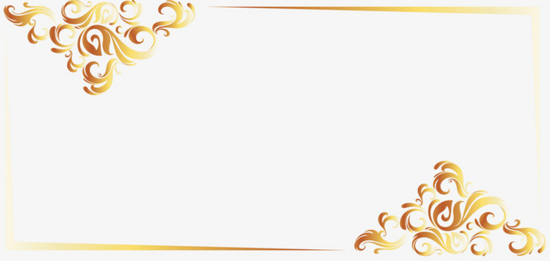 作品以白色为背景,设计了金色欧式线条边框,整体呈现简约风.