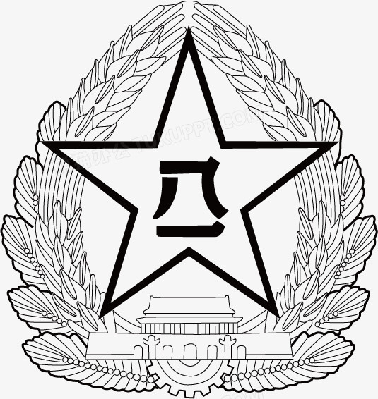 八一军徽png图片素材下载_军徽png_熊猫办公
