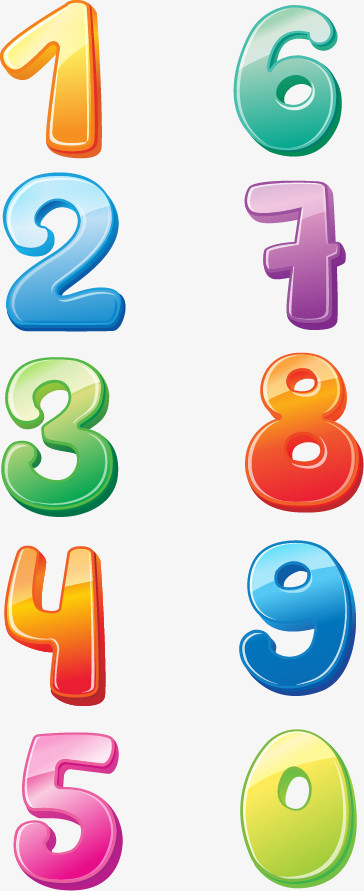 矢量手绘彩色数字png图片素材下载_矢量png_熊猫办公