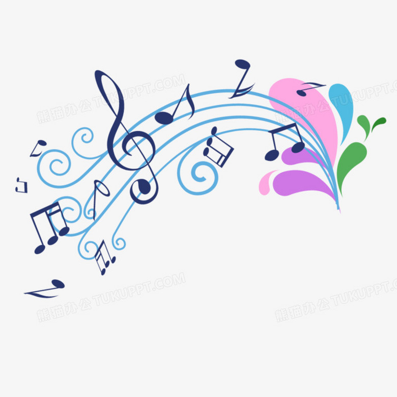 蓝色音符音乐符号png图片素材免费下载 音符png 4 4像素 熊猫办公