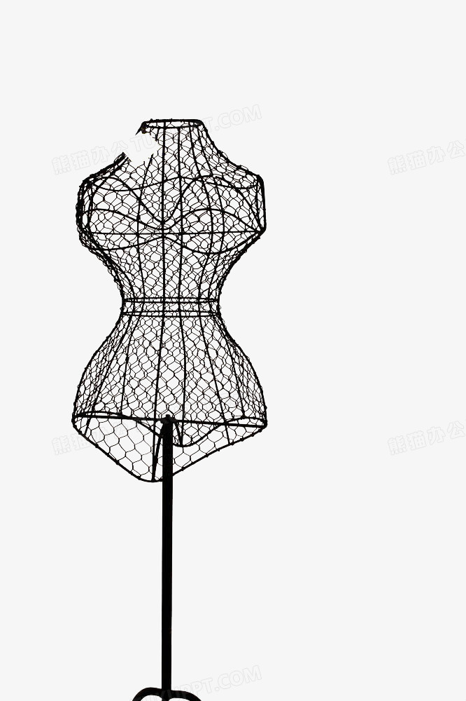 黑色铁丝立裁人台