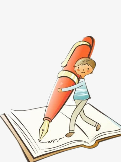 拿笔写字的男孩png图片素材下载_写字png_熊猫办公