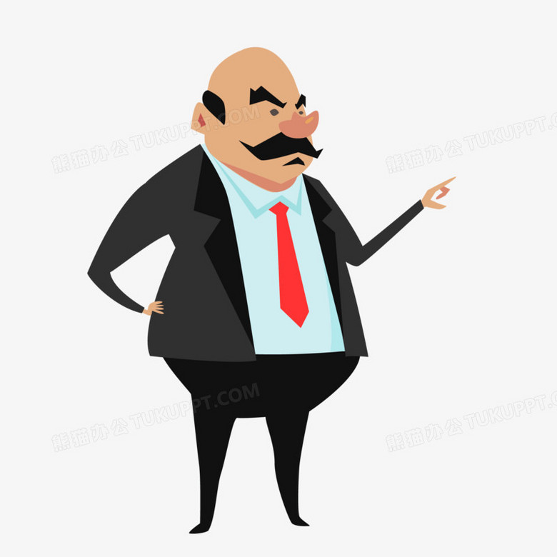 手绘卡通土豪大老板PNG图片素材下载_素材PNG_熊猫办公